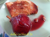 Pere Williams speziate cotte nel vino rosso con panettone alla meneghina