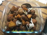 Polpette di vitello con ananas e salsa teriyaki