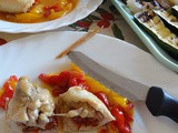 Portafogli di pollo alla birra con peperoni