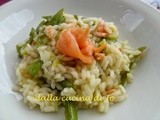 Risotto al salmone e taccole