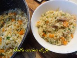 Risotto carote e acciughe in conserva