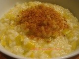 Risotto con bottarga, arancia e porri