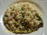 Risotto semintegrale agli asparagi e prosciutto cotto