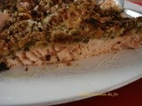 Salmone fresco con panure aromatica