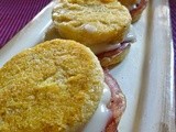 Sandwich di polenta, sopressa e taleggio