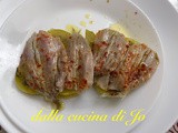 Tartine di patate di montagna con alici marinate