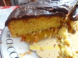 Torta all'arancia glassata al cioccolato