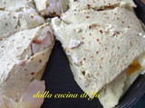 Torta di piadine con fiori di zucca
