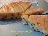 Torta rovesciata alle banane e gocce di cioccolato