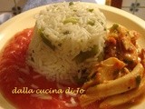 Tortini di basmati, fagiolini e polpo