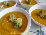 Vellutata di zucca e patate con broccolo romanesco