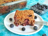 Baked Oatmeal with Blueberries