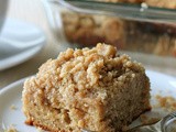 Coffee Cake with Crumble Topping and Brown Sugar Glaze #SundaySupper