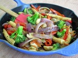 Ginger Vegetable Stir Fry with Rice Noodles