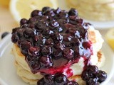 Holiday Recipe Club: Lemon Ricotta Pancakes with Blueberry Sauce