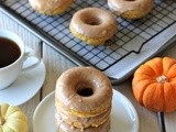 Lightened-Up Pumpkin Donuts with Maple Glaze