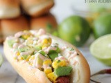 Mexican Hot Dogs with Chipotle Cream