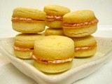 Mini Strawberry Filled Lemon Sandwich Cookies