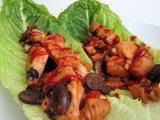 Peanut Chicken Lettuce Wraps