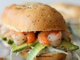 Shrimp Sandwich with Avocado and Broccoli Slaw