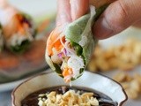 Shrimp Spring Rolls with Hoisin Peanut Dip