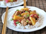 Sweet and Sour Stir-Fried Chicken with Pineapple and Red Onion