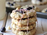 White Chocolate Blueberry Oatmeal Cookies