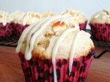 White Chocolate Chip Macadamia Nut Muffins with a White Chocolate Glaze