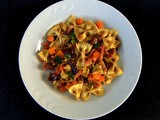 Farfalle ai funghi porcini, con zucca , funghi e speck