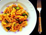 Fusilli di mais al tartufo con fave e asparagi bianchi