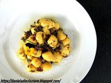 Gnocchi con peta di bufalo e radicchio di campo