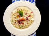 La festa del bocolo : risotto con scampi, petali di rosa e prosecco