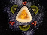 Panna cotta alle banane con ananas caramellato