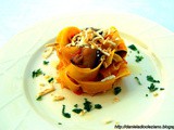 Pappardelle con melanzane, pomodoro e ricotta salata