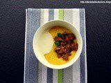 Polenta con ragù di fegatini e fonduta di formaggio Asìno