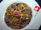 Risotto al radicchio con Emmentaler dop, pistacchi e pancetta