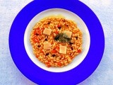 Risotto alla zucca con formaggio Gran Moravia e gocce di aceto balsamico