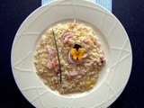 Risotto con pancetta, patate e cipolla rossa di Tropea