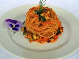 Spaghetti con l‘nduja di Spilinga , carote e zucchine