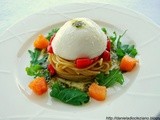 Spaghetti di Gragnano con cupola di mozzarella di bufala campana dop