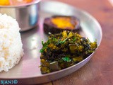 Neem Begun (Stir-fried Neem leaves and Eggplant)