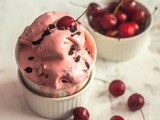 No Churn Fresh Cherry and Chocolate Chip Ice Cream