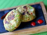 Asian spiced edamame bean, new potato and quinoa patties