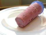 Blueberry, pistachio and coconut yoghurt ice lollies, with a teeny pinch of cardamom