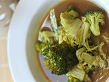Broccoli and Chinese leaf curry in a miso base