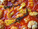 Cauliflower & Halloumi in tomatoes, fennel stock and saffron