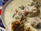 Curry for change recipe and video! Black eye bean pakora in coconut kadhi