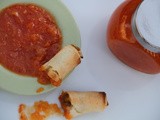 Homemade sweet lychee and hot chilli dipping sauce