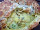 Indian spiced exotic mushroom, cauliflower and pea pie