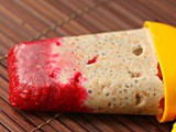 Raspberry, chia, quark and peanut butter lollies